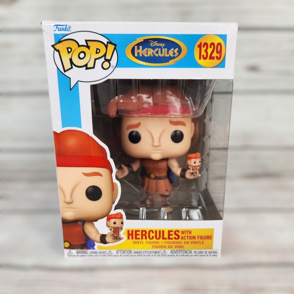Preowned Funko Pop! Disney Hercules with Action Figure